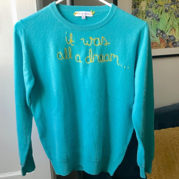 Lingua Franca Cashmere Embroidered Sweater - Picture 3 of 8
